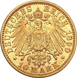 Niemcy Prusy 10 Marek 1890 A wilhelm II st. 2-