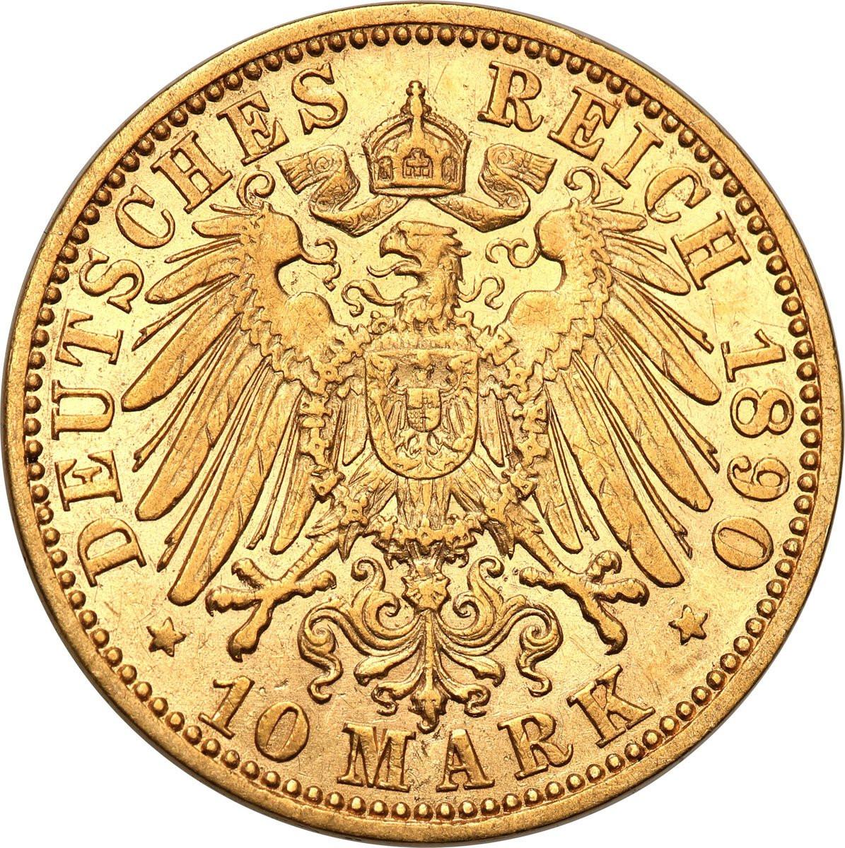 Niemcy Prusy 10 Marek 1890 A wilhelm II st. 2-