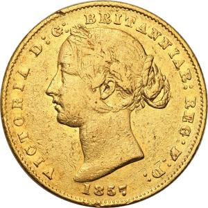 Australia 1 suweren 1857 Sydney Mint st. 3