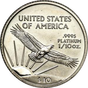 USA 10 dolarów 1999 Platyna (1/10 uncji Pt) st. 1