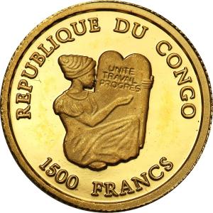 Kongo 1500 franków 2005 (1/25 uncji Au) Sfinks st. L