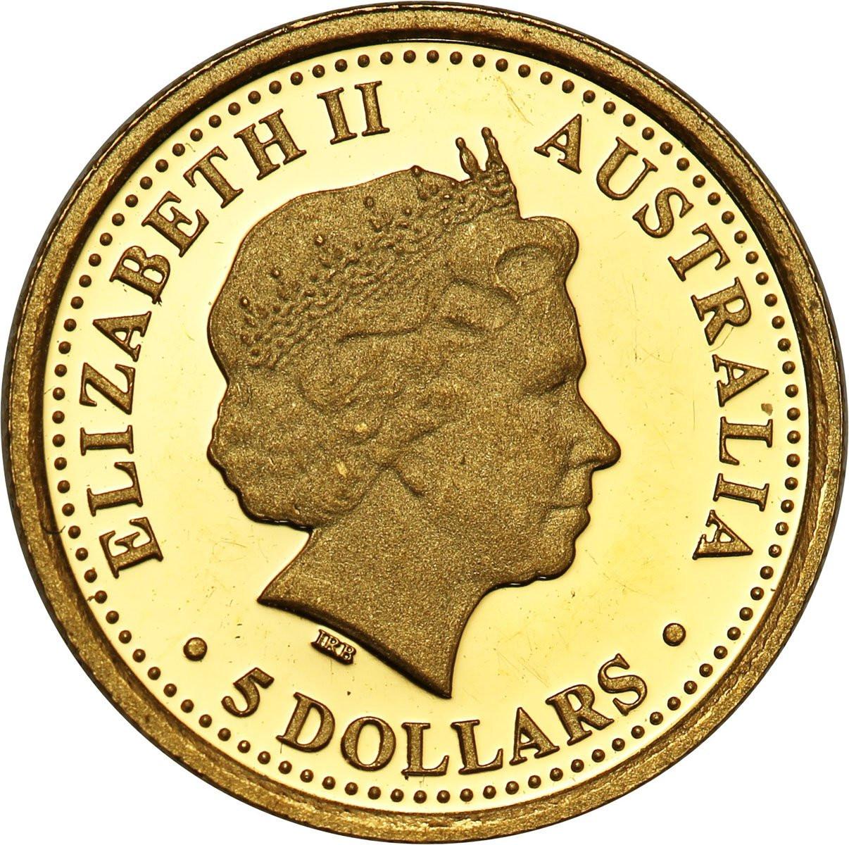Australia 5 dolarów 2007 (1/25 uncji Au) st. l