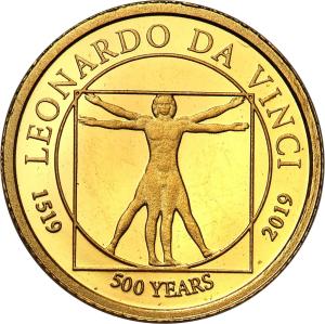 Niue 2 1/2 dolara 2019 Leonardo da Vinci st. L