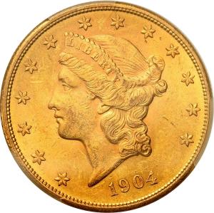 USA 20 dolarów 1904 S San Francisco PCGS MS62