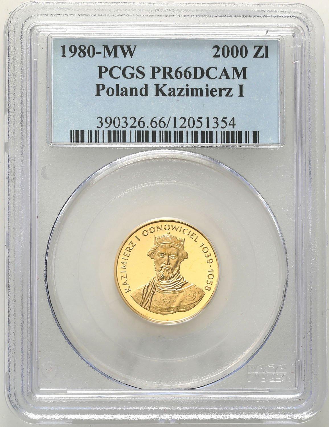 PRL. 2.000 złotych 1980 Kazimierz Odnowiciel PCGS PR66 DCAM