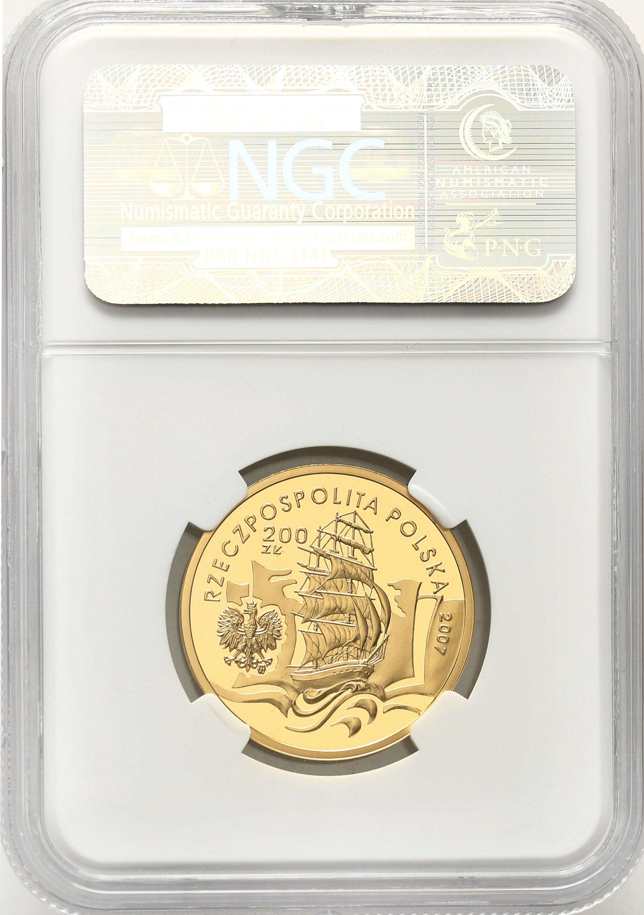 III RP. 200 złotych 2007 Konrad Korzeniowski NGC PF69 ULTRA CAMEO (2MAX)