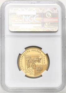 III RP. 200 złotych 2008 Poczta Polska NGC PF69 ULTRA CAMEO (2MAX)