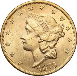 USA 20 dolarów 1873 TWENTY D Philadelphia st. 1-