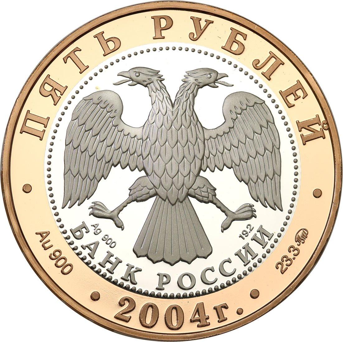 ZSRR/Rosja. 5 rubli 2004 Rostów - złoto, srebro