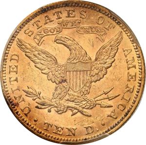 USA. 10 dolarów 1892, Filadelfia PCGS MS62