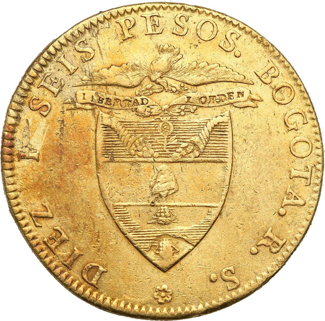 Kolumbia. Nueva Granada 16 Pesos 1840, Bogota