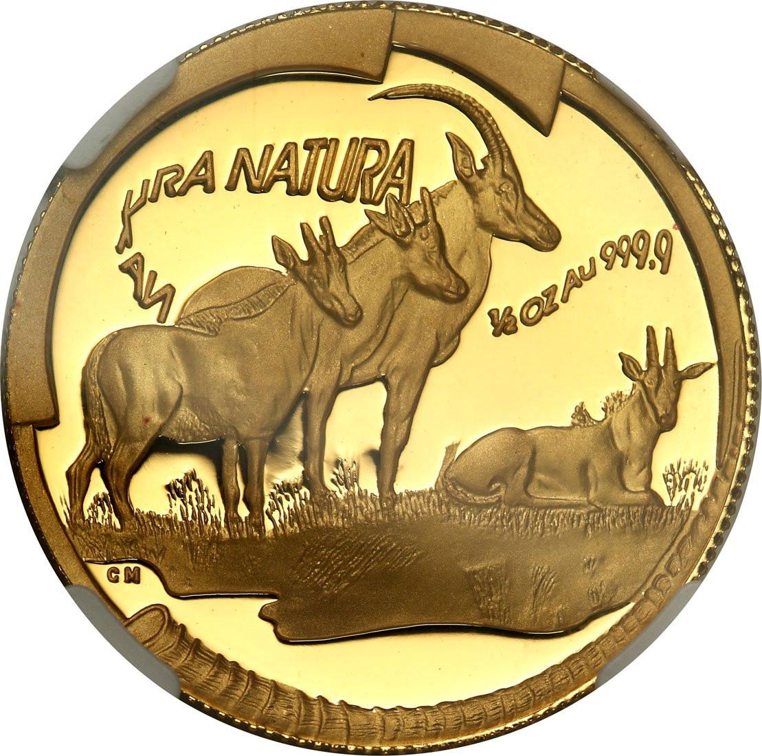 Afryka Południowa. Antylopa 2000 - 1/2 uncji NGC PF69 ULTRA CAMEO (2 MAX)