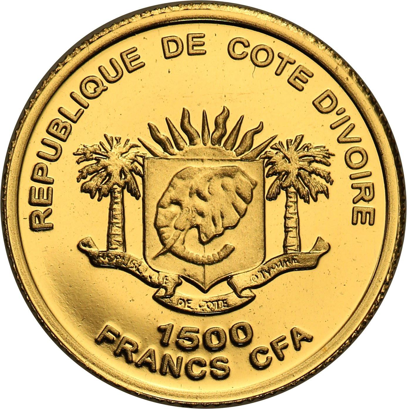 Wybrzeże Kości Słoniowej. 1500 franków 2007 Fryderyk Chopin