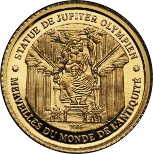 Wybrzeże Kości Słoniowej 1500 franków 2006 Posąg Zeusa w Olimpii