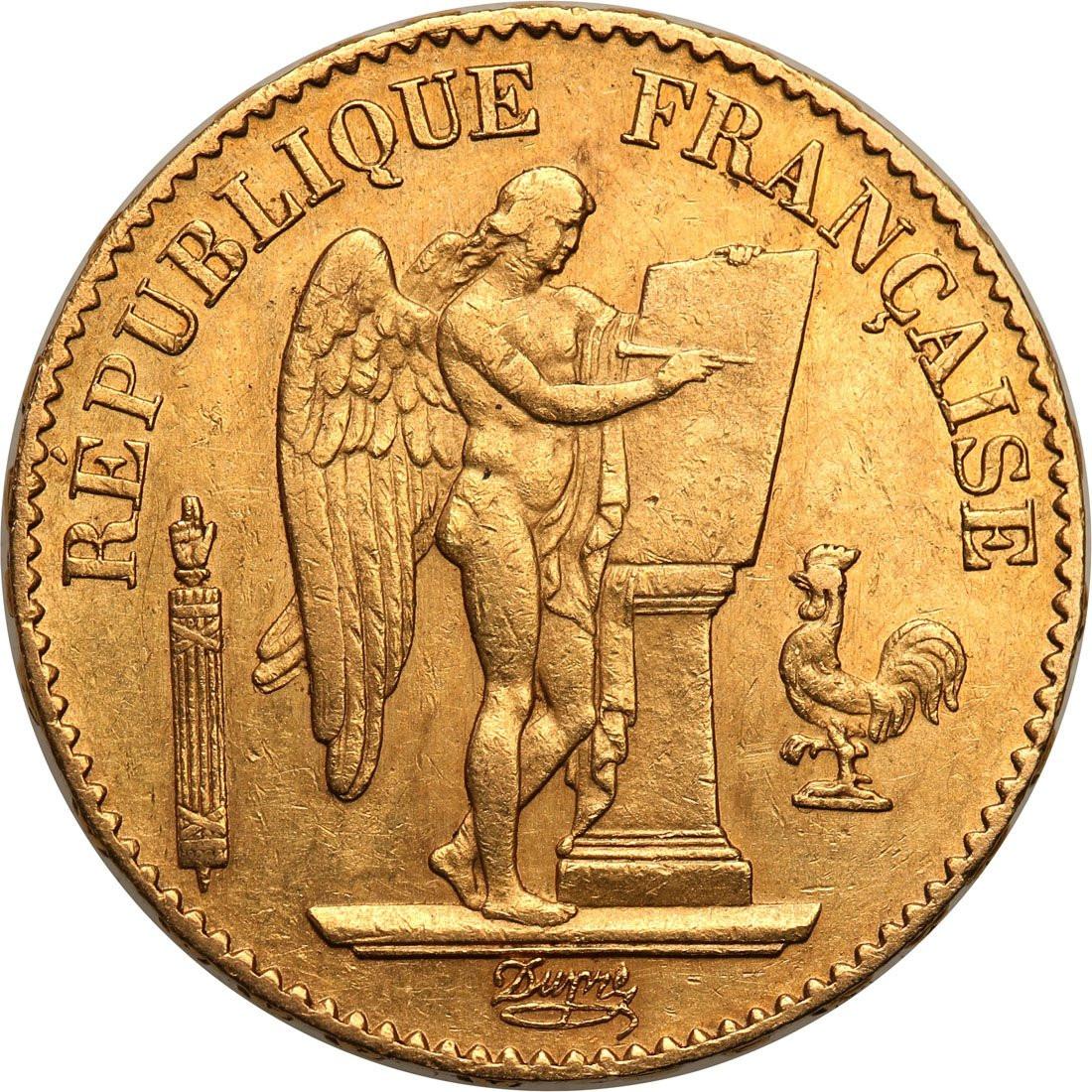 Francja III Republika. 20 franków 1877 A-Paryż - ANIOŁ