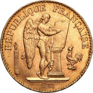 Francja III Republika. 20 franków 1896 A-Paryż - ANIOŁ