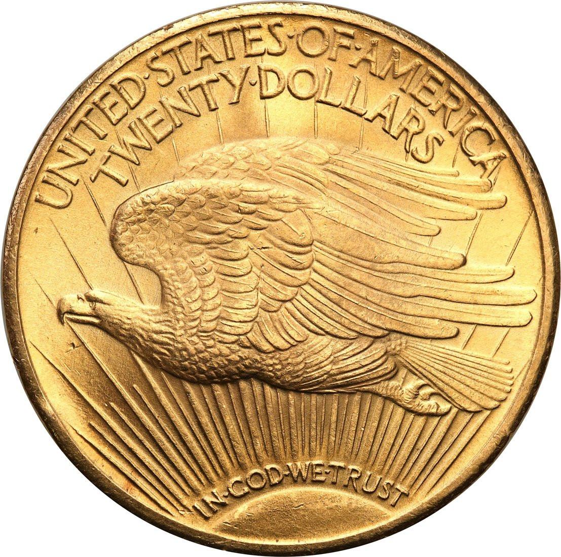 USA. 20 $ dolarów St. Gaudens 1924