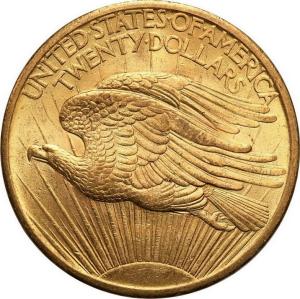 USA. 20 $ dolarów St. Gaudens 1908 NO MOTTO