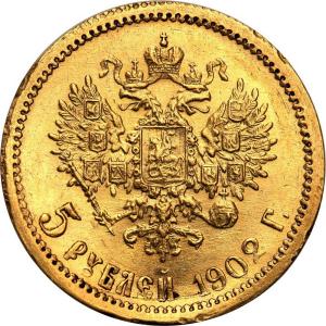 Rosja. Mikołaj II. 5 rubli 1902 (AP), Petersburg