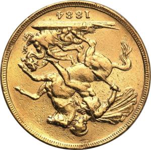 Australia. Victoria 1 suweren 1884 M Melbourne