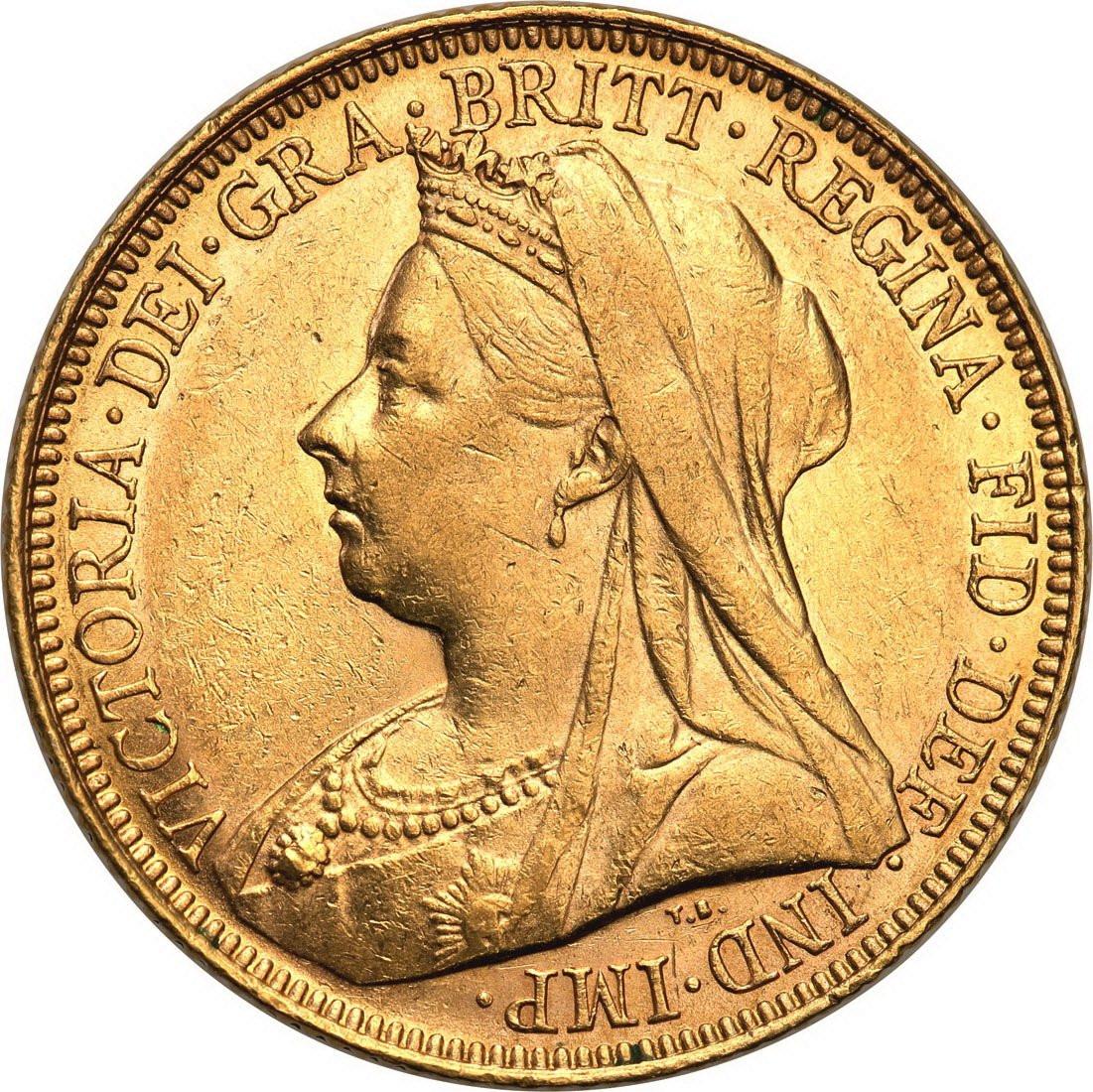 Wielka Brytania. Victoria 1 suweren 1900