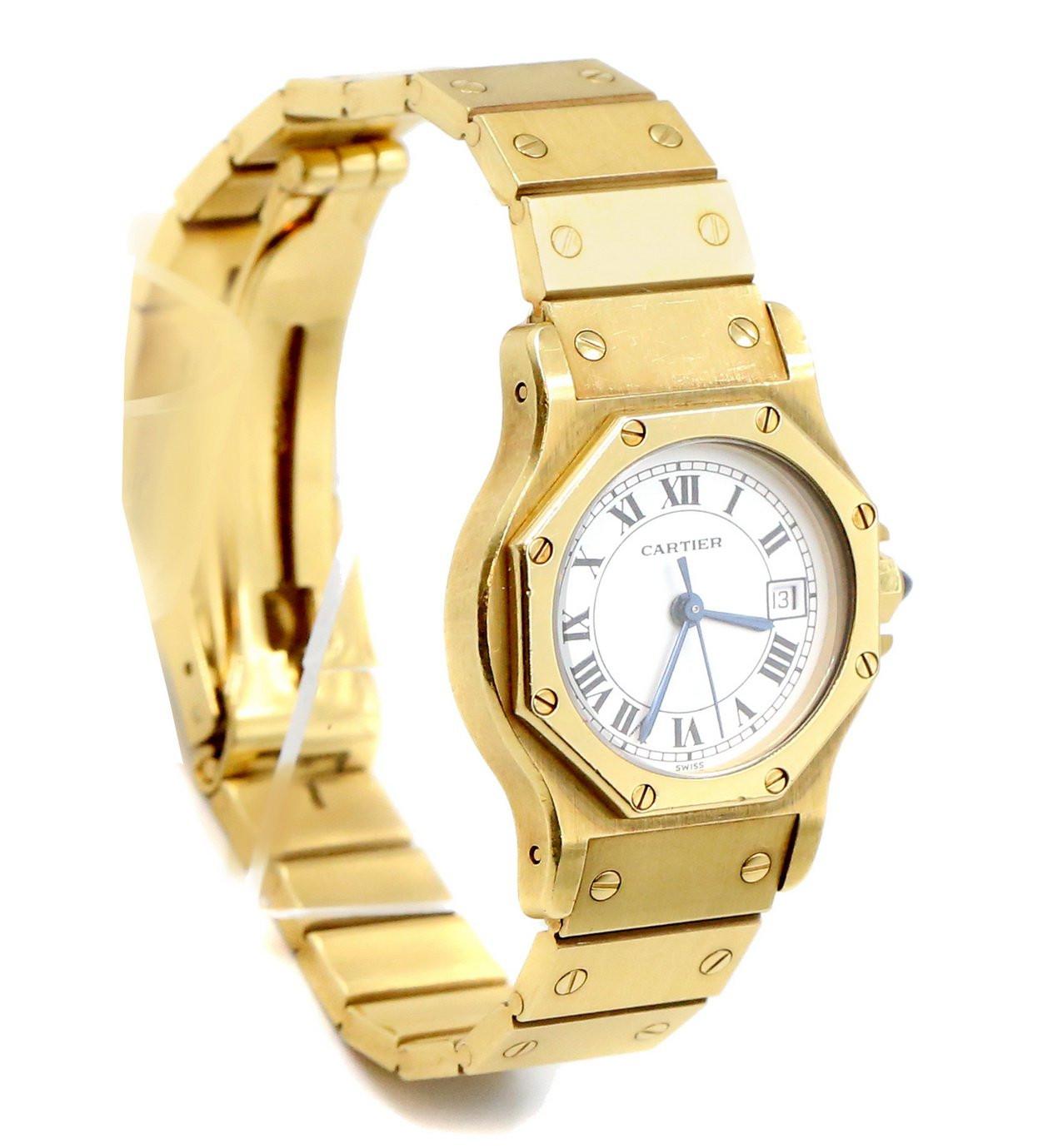 Zegarek Cartier Lady Santos Ronde - Złoto 18k