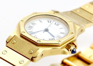 Zegarek Cartier Lady Santos Ronde - Złoto 18k