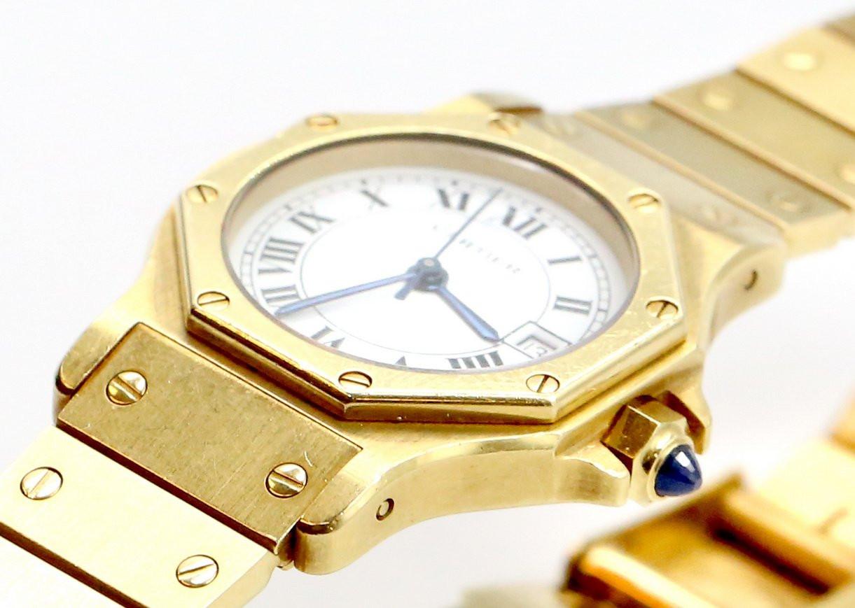 Zegarek Cartier Lady Santos Ronde - Złoto 18k