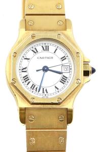 Zegarek Cartier Lady Santos Ronde - Złoto 18k