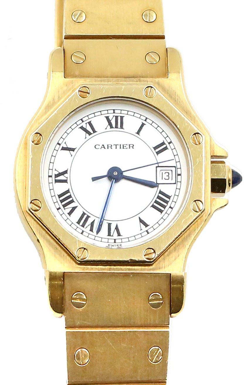 Zegarek Cartier Lady Santos Ronde - Złoto 18k