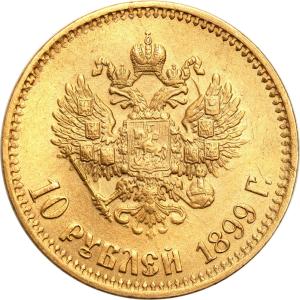 Rosja. Mikołaj II. 10 rubli 1899 ЭБ, Petersburg