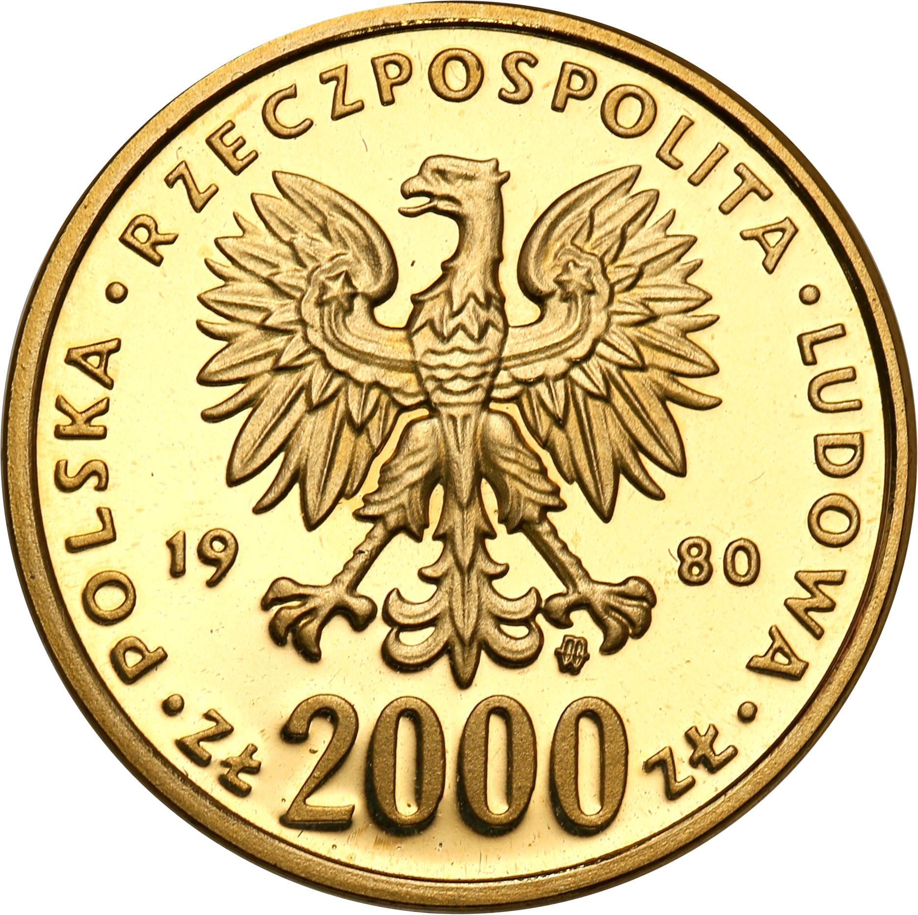 PRL 2000 złotych 1980 XIII Zimowe Igrzyska Olimpijskie Lake Placid st.L