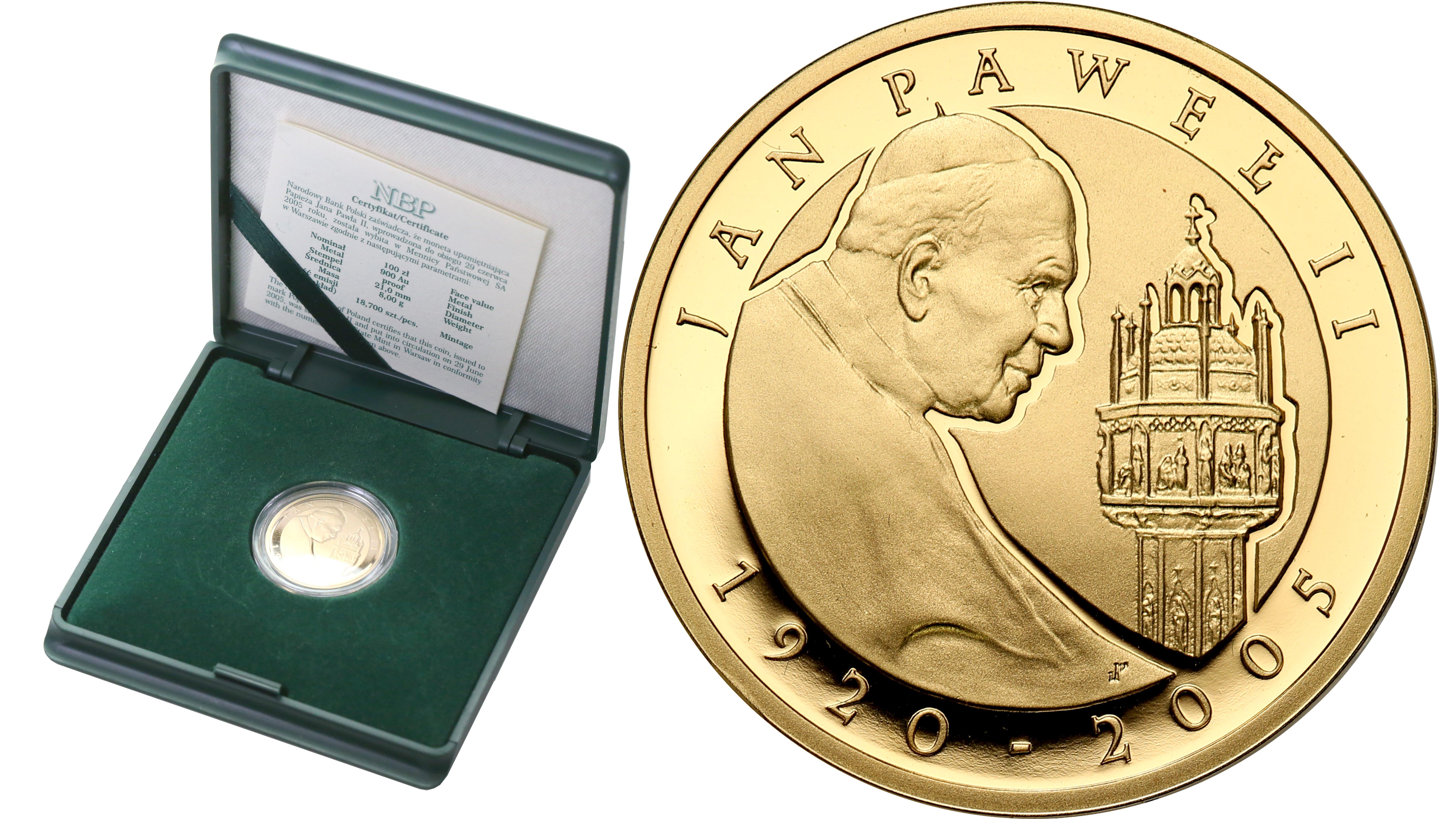 Polska III RP 100 złotych 2005 Jan Paweł II st.L