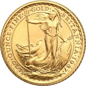 Wielka Brytania 10 funtów 1987 (1/10 uncji złota) st.1