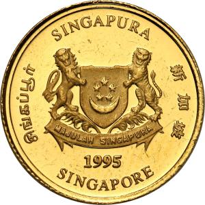 Singapur 5 dolarów 1995 st. L – 1/20 Uncji złota
