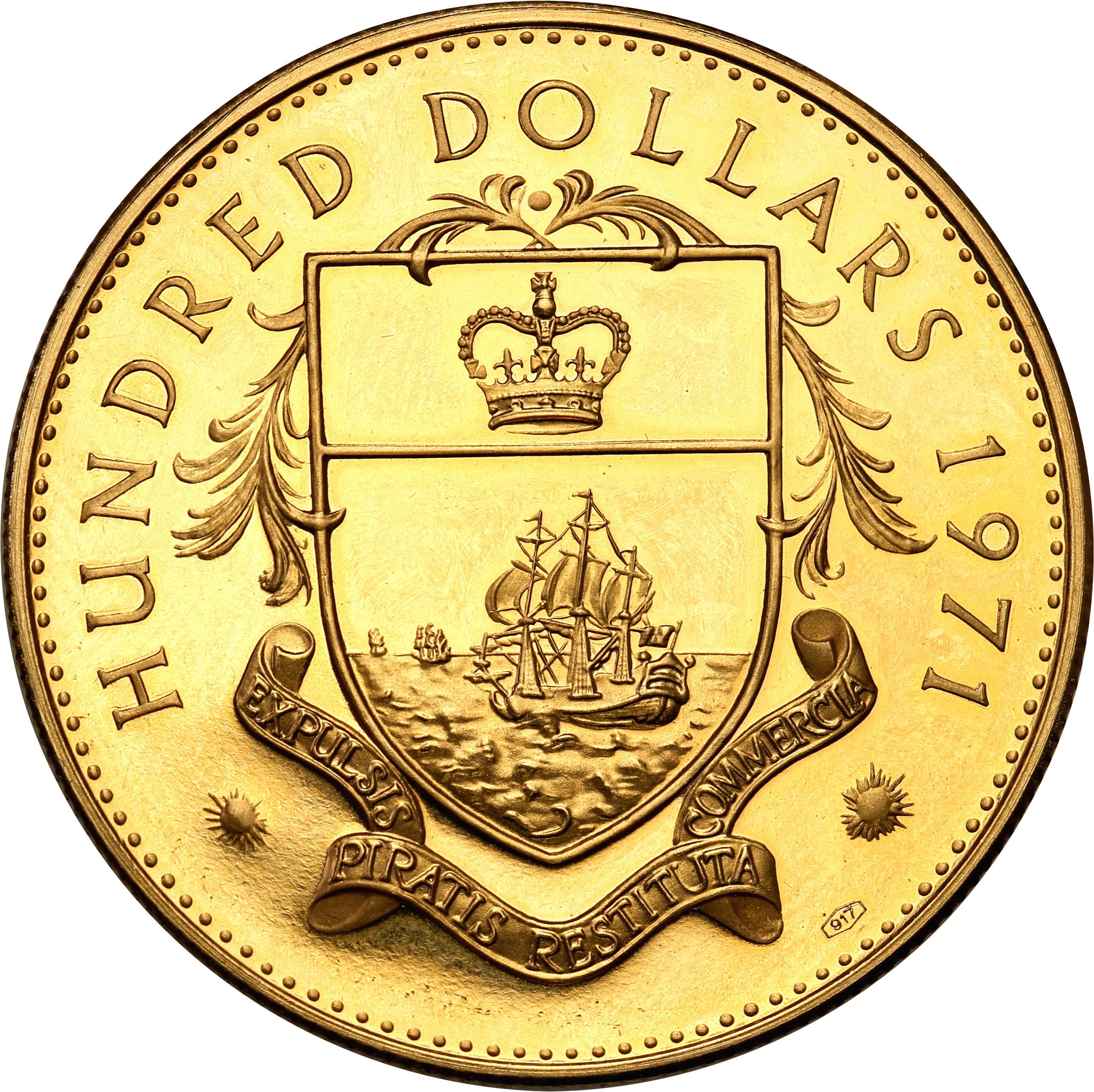 Bahamas. Eliżbieta II. 100 dolarów 1971 st.1/1-