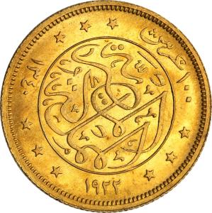 Egipt. 100 Piastrów 1922 Yellow gold st.1
