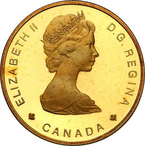 Kanada. 100 dolarów 1988 Wieloryby st. L  - 1/4 uncji złota