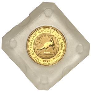 Australia. Elżbieta II 15 Dolarów 1991 kangur st.L – 1/10 uncji złota