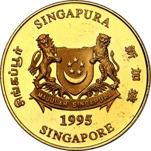 Singapur 50 dolarów 1995 st. L – ½ uncji złota