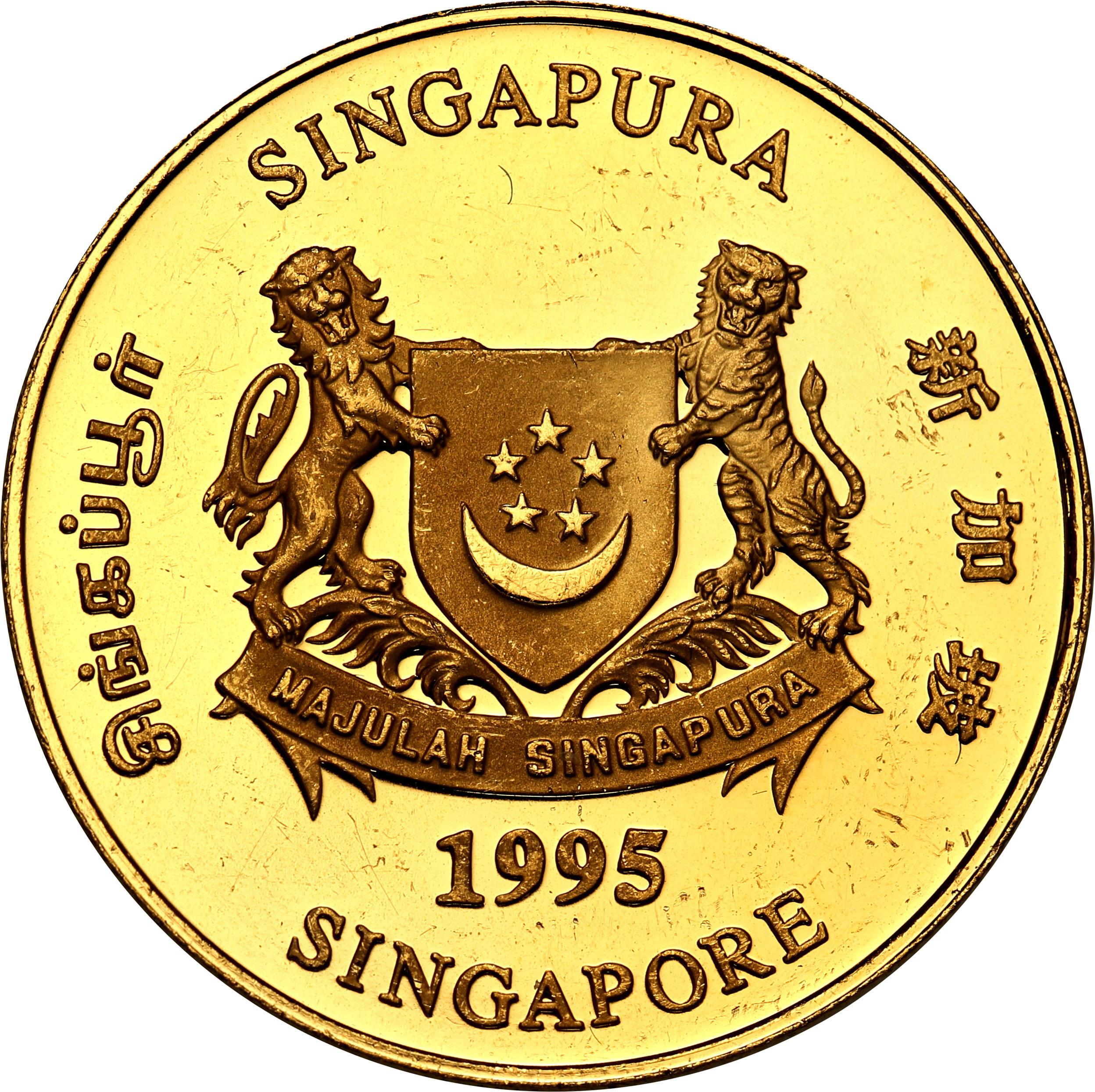 Singapur 50 dolarów 1995 st. L – ½ uncji złota