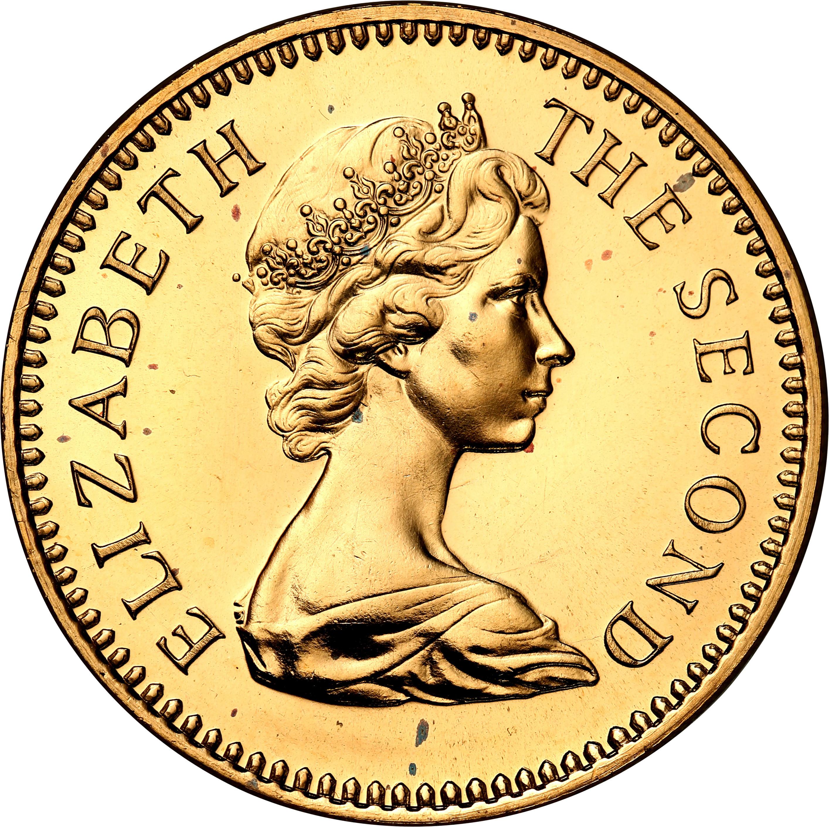 Rodezja. Elżbieta II 5 funtów 1966 st.1 – tylko 3000 egz.