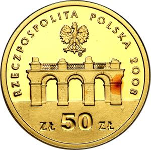 III RP. 50 złotych 2008 Rocznica Odzyskania Niepodległości Piłsudski st.L
