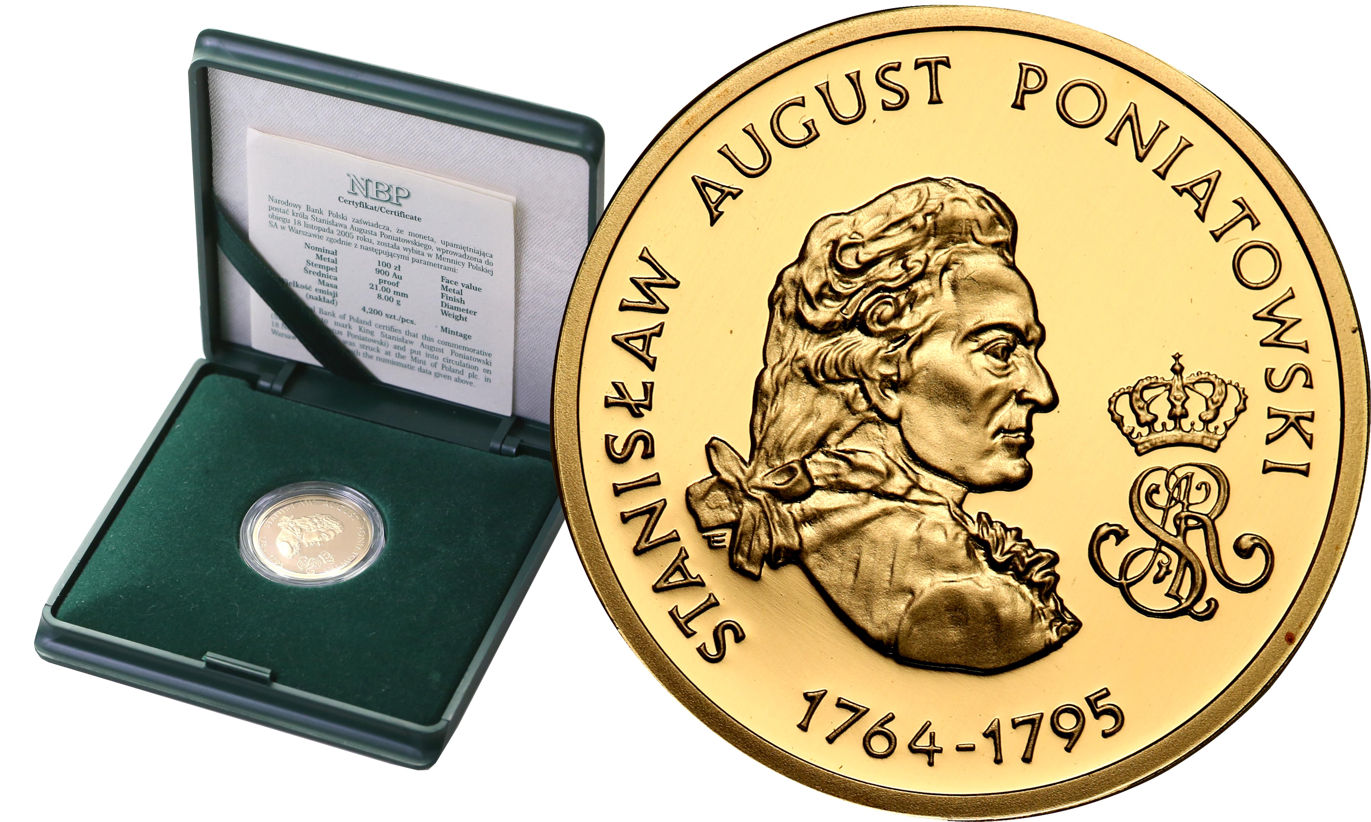 III RP. 100 złotych 2005 Stanisław August Poniatowski st.L