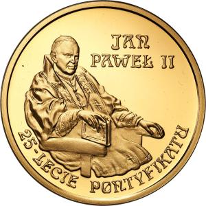 III RP. 200 złotych 2003 Jan Paweł II 25 lat Pontyfikatu st.L