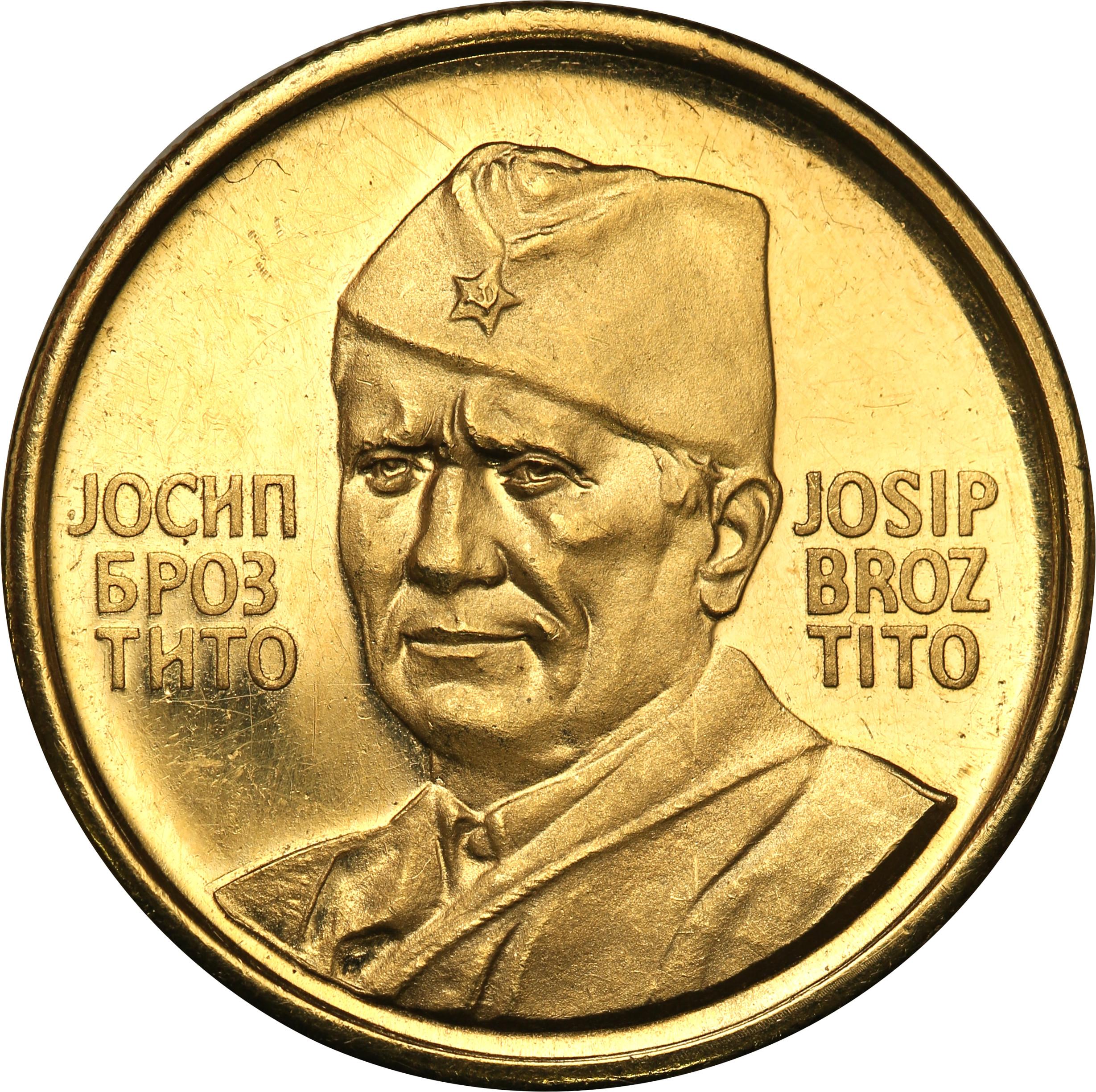 Jugosławia. Medal jubileuszowy 1973 Josip Broz Tito ZŁOTO
