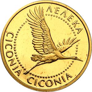 Ukraina 2 hrywny 2006 Bocian 1/25 uncji czystego złota st. L