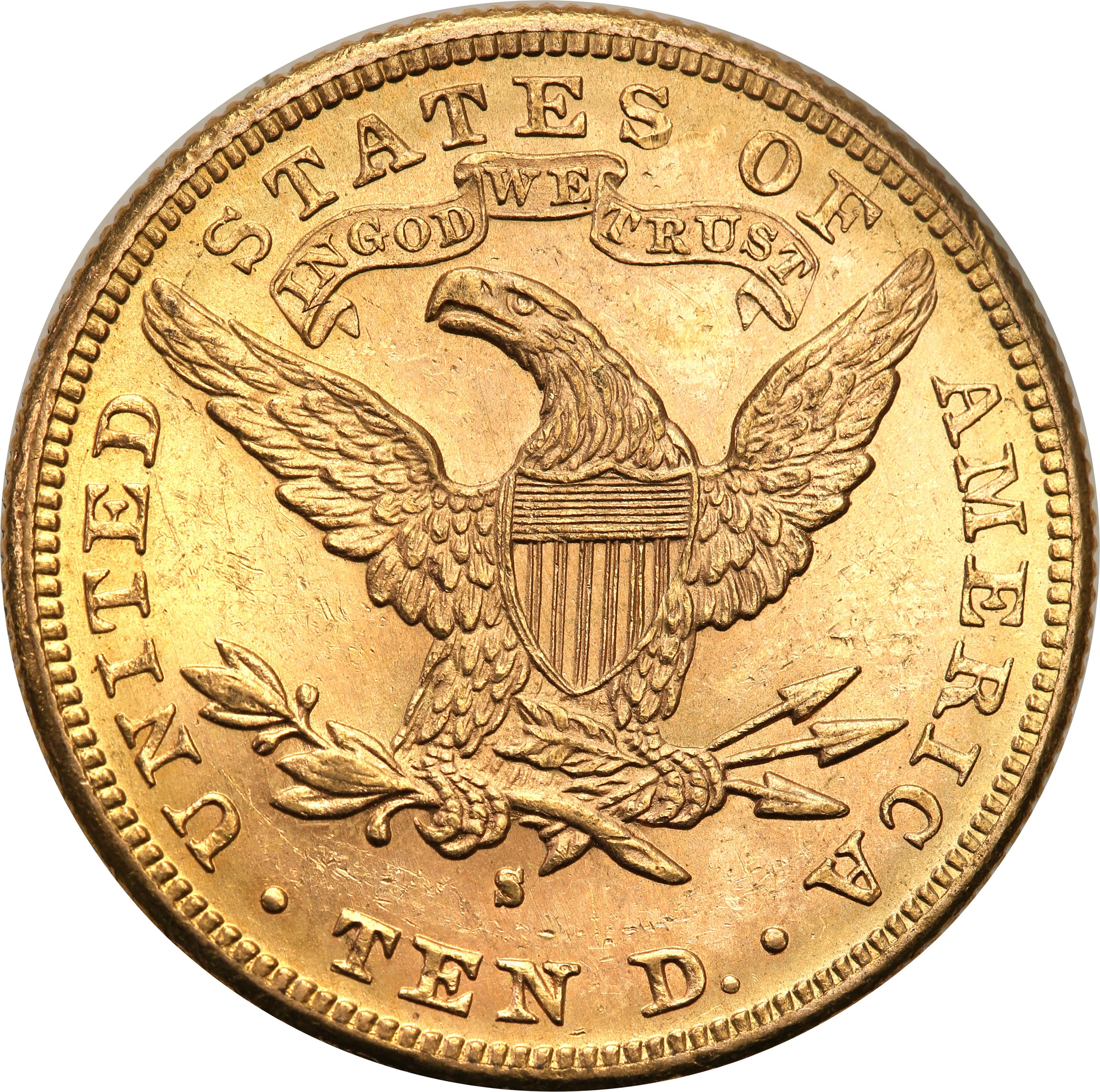 USA. 10 $ dolarów Liberty 1888 S – San Francisco st.1-