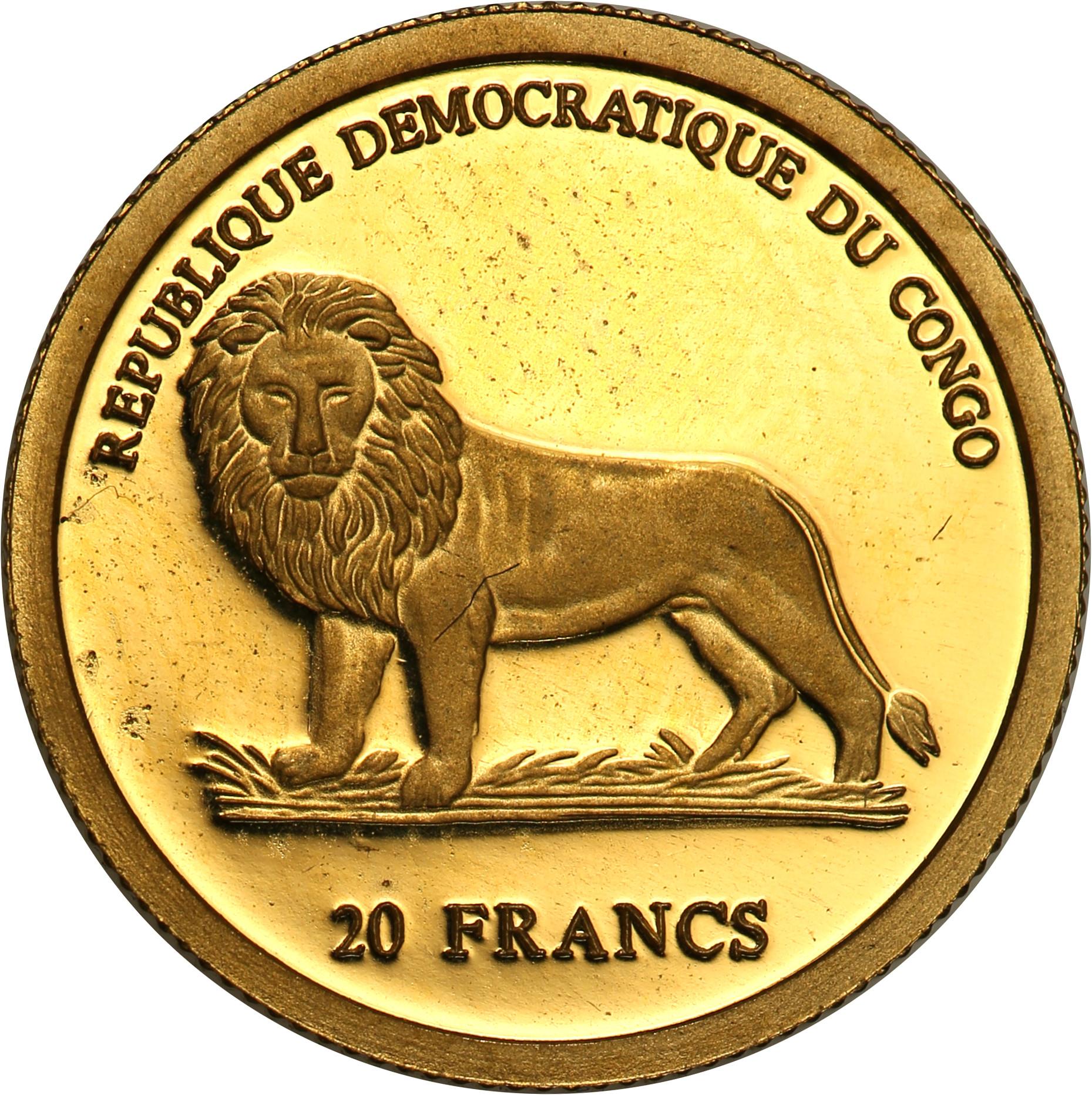 Rep. Kongo. 20 franków 2003 – 25 lecie pontyfikatu Jana Pawła II st.L
