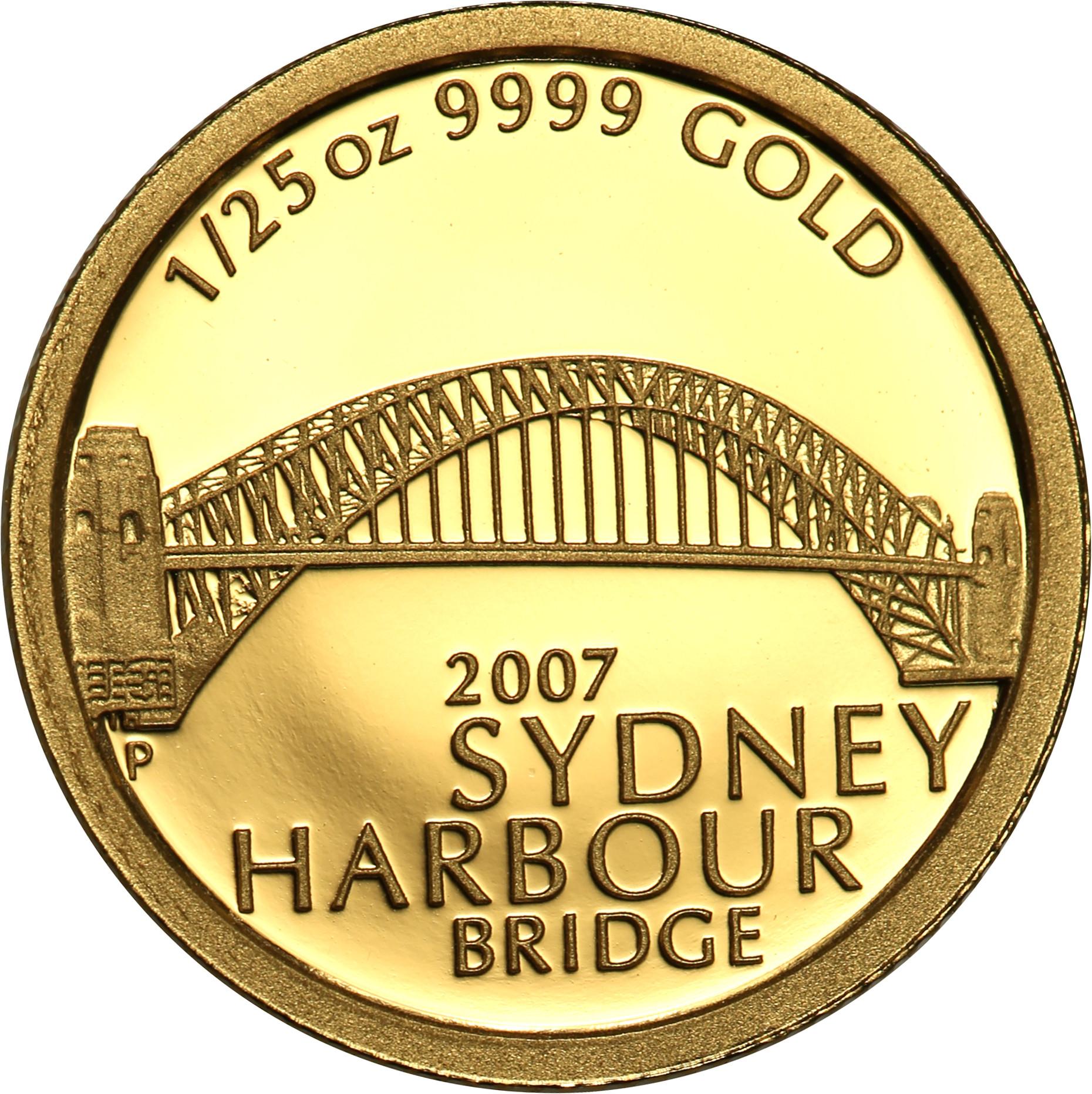 Australia. 5 dolarów 2007 Most Portowy w Sydney st.L
